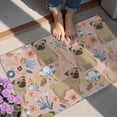 thumbnail image 4 of Bulldog Dog and Flower Florals Door Rugs,Washable Non Slip Door Mats Indoor,Decorative Door Mats,Entry Mat Indoor for Entrance,Bedroom,Kitchen,Bathroom,20"x32", 4 of 6