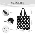thumbnail image 4 of Lafuoo Black and White Polka Dot Pattern Single Shoulder Convenience Bag, Large Capacity Zippered Handbag for Shopping, Unisex-One Size, 4 of 7
