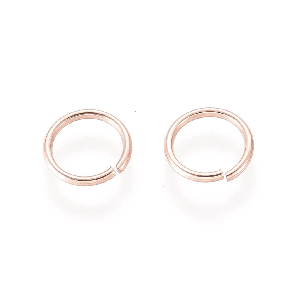 500pcs 304 Stainless Steel Open Jump Rings Rose golden 20 Gauge 7x0.8mm Inner Diameter: 5.5mm