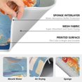 thumbnail image 6 of Yayeee Dish Drying Mat for Kitchen Counter 18" x 24" Microfiber Super Absorbent Coffee Decorative Pad, Blue Goldfish, 6 of 9