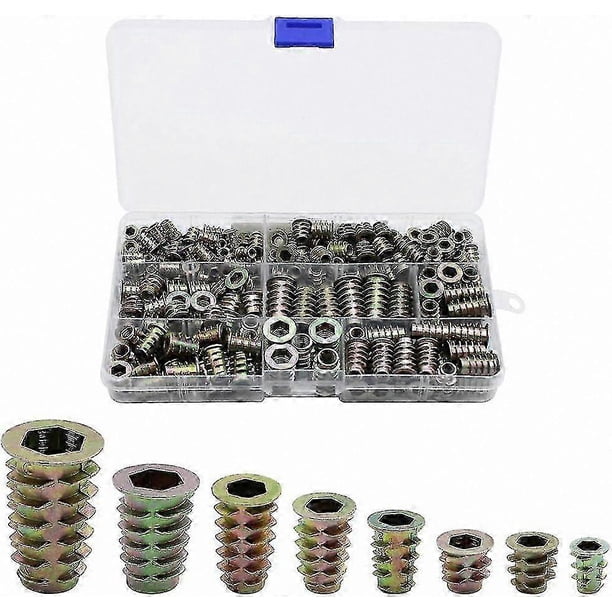 Threaded Insert Weight Set Hexagonal Threaded Inserts Kit - 230pcs M4 M5 M6 M8 External Nuts for ...