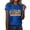 Blue, variant on MEICHEN 250th Anniversary USA Shirt Short Sleeve Round Neck T Shirt Fashion Casual Blouse Top Summer Clothing