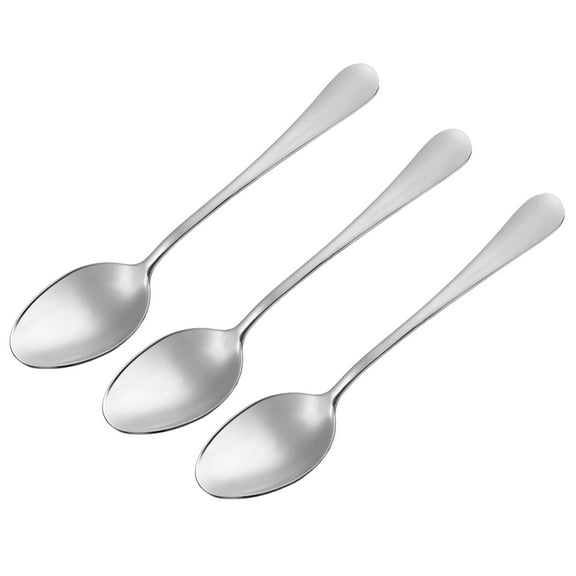 ECOCASALIVING Spoons 8" 410 Stainless Steel Spoon for Home Kitchen Restaurant 3 Pack
