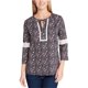 thumbnail image 1 of Blusa de punto con detalle de encaje Tommy Hilfiger para mujer azul mediana, 1 of 1