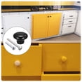 thumbnail image 6 of 32x24mm Ceramic Drawer Knobs, 10 Pack Mushroom Shape Door Pull Handles Black, 6 of 6