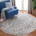 thumbnail image 2 of SAFAVIEH Oregon Seachlann Floral Bordered Area Rug, Grey/Blue, 6'7" x 6'7" Round, 2 of 7