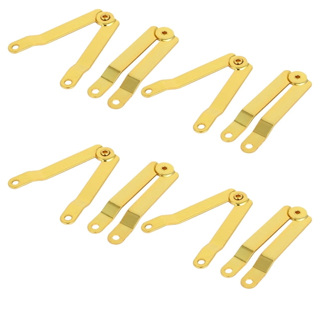 sourcingmap® Joyero De Bisagra De Apoyo De La Tapa Caja De Joyas Cubierta De Metal Color Oro 1Mm De Espesor De 8Pcs