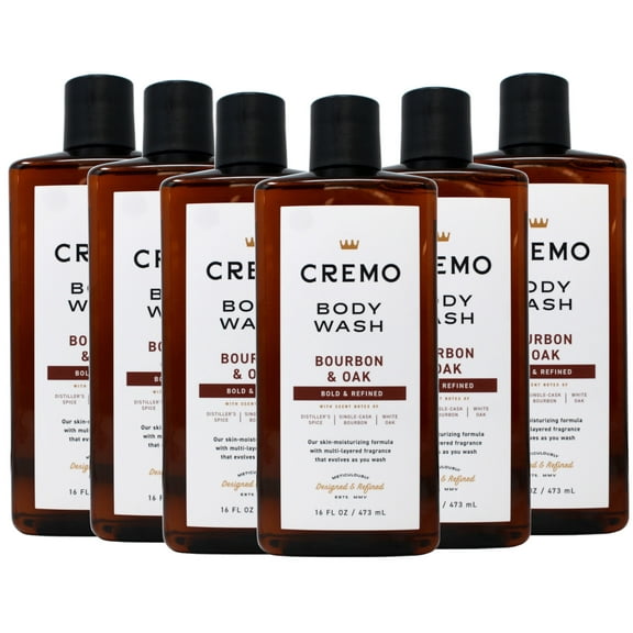 Cremo All Season Body Wash No. 8, Bourbon & Oak - 16 Fl. Oz. - Pack of 6