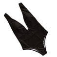 thumbnail image 3 of Sngxgn Swimsuit for Women V Neck Short Sleeve Bathing Suit(Black,L), 3 of 7