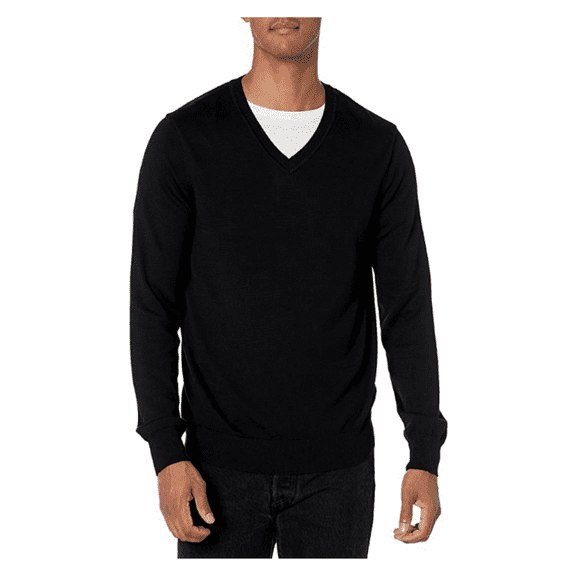 Perry Ellis Men's Classic Solid V-Neck Sweater,L