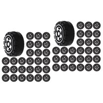 Plastic Wheels 100 Pcs Toy Tire Accessories Four Drive Children’s Toys Replacement Car DIY Craft Toddler