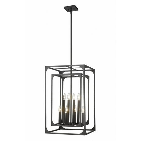 

8 Light Chandelier-27 inches Tall and 16.5 inches Wide-Matte Black Finish Bailey Street Home 372-Bel-4961739