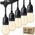 thumbnail image 1 of Luces de cadena para exterior Svater 46 m E26 regulables IP65, 48 bombillas, 1 of 9