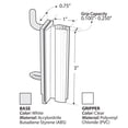 thumbnail image 4 of Two-Sided Acrylic Sign Holder with Pegboard Grippers 11"W x 8.5"H, 10-Pack, 4 of 4