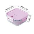 thumbnail image 3 of ZestqaQ Glass Bento Box, Microwave Safe, Meal Prep Container, Versatile Food Storage, Easy to Clean, Dishwasher Safe, Thermal Shock Resistant, Fresh-Keeping Box, 3 of 6