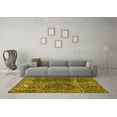 thumbnail image 3 of Ahgly Company Indoor Round Abstract Yellow Modern Area Rugs, 7' Round, 3 of 4