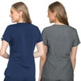 thumbnail image 2 of Med Couture Touch Women's V-Neck Tuck In Scrub Top [XS - 3XL], 2 of 4