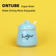 thumbnail image 5 of Ceramic Sugar Bowl with Lid and Spoon 12oz (Turquoise), 5 of 7