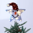thumbnail image 4 of Christmas Snowman Tree Topper, Treetop Star Top Hat, Xmas Tree Ornament Supplies Holiday Winter Home Wonderland Party Decorations, 4 of 6