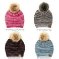 thumbnail image 4 of CC Trending 4-Tone Beanie w/ Tan Pom, 4 of 8