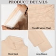 thumbnail image 6 of Women's Mock Neck Sheer Mesh Long Sleeve Tops Lace Ruched See Through Blouse Sexy Going Out Concert Shirt, 6 of 6