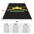 thumbnail image 3 of Insignia de la rama de armadura del ejército de EE. UU., manta de vellón de Vietnam, manta súper suave y acogedora, manta de franela ligera y cómoda, mantas de felpa cálidas para sofá, sofá, cama, 3 of 5