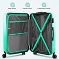 thumbnail image 3 of Gowill 20" PC+ABS Carry on Suitcase,Lightweight Hardshell Luggage with Spinner Wheels and TSA Lock,Green, 3 of 10