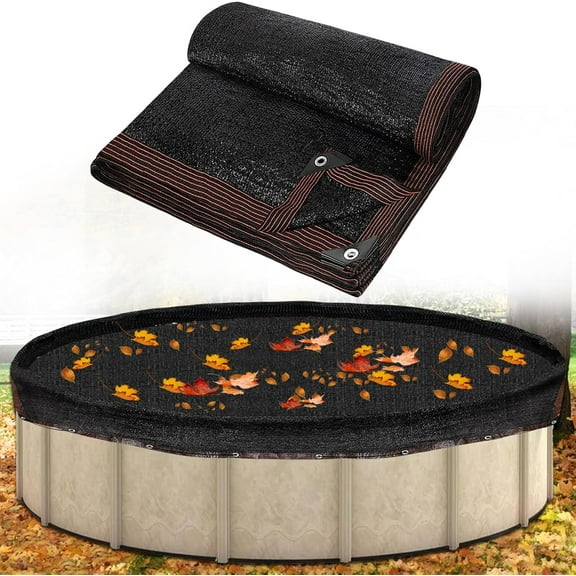 33ft Round Leaf Net Pool Covers for Above Ground Pool - Winter Cover Mesh Cover，33ft Mesh Swimming Pool Cover ，Pool Safety Net Fits 30FT Above Ground Pools, Keeps Leaves Out of Your Pool