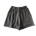 thumbnail image 2 of YHAJDS Womens Pajama Pants Lightweight Knit Pocket Loose Casual Lounge Sleep Shorts, 2 of 4