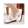 thumbnail image 4 of GENILU Kids Girls Faux Leather Shoes Loafers Flower Princess Party Flats Shoes, 4 of 7