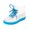 Blue, variant on EKVAHL Women's Lace Up Ankle Rain Boots, Transparent Waterproof Rubber Lightweight Slip Resistant Booties, Clear Summer Outdoor Walking Water Shoes Pink