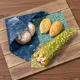 thumbnail image 4 of Akeeko Reusable Beeswax Food Wraps - Assorted 9 Packs, Reusable, Plastic-Free Food Storage, 5 Small, 3 Medium, 1 Large Wraps with Abstract Curves Pattern, 4 of 6