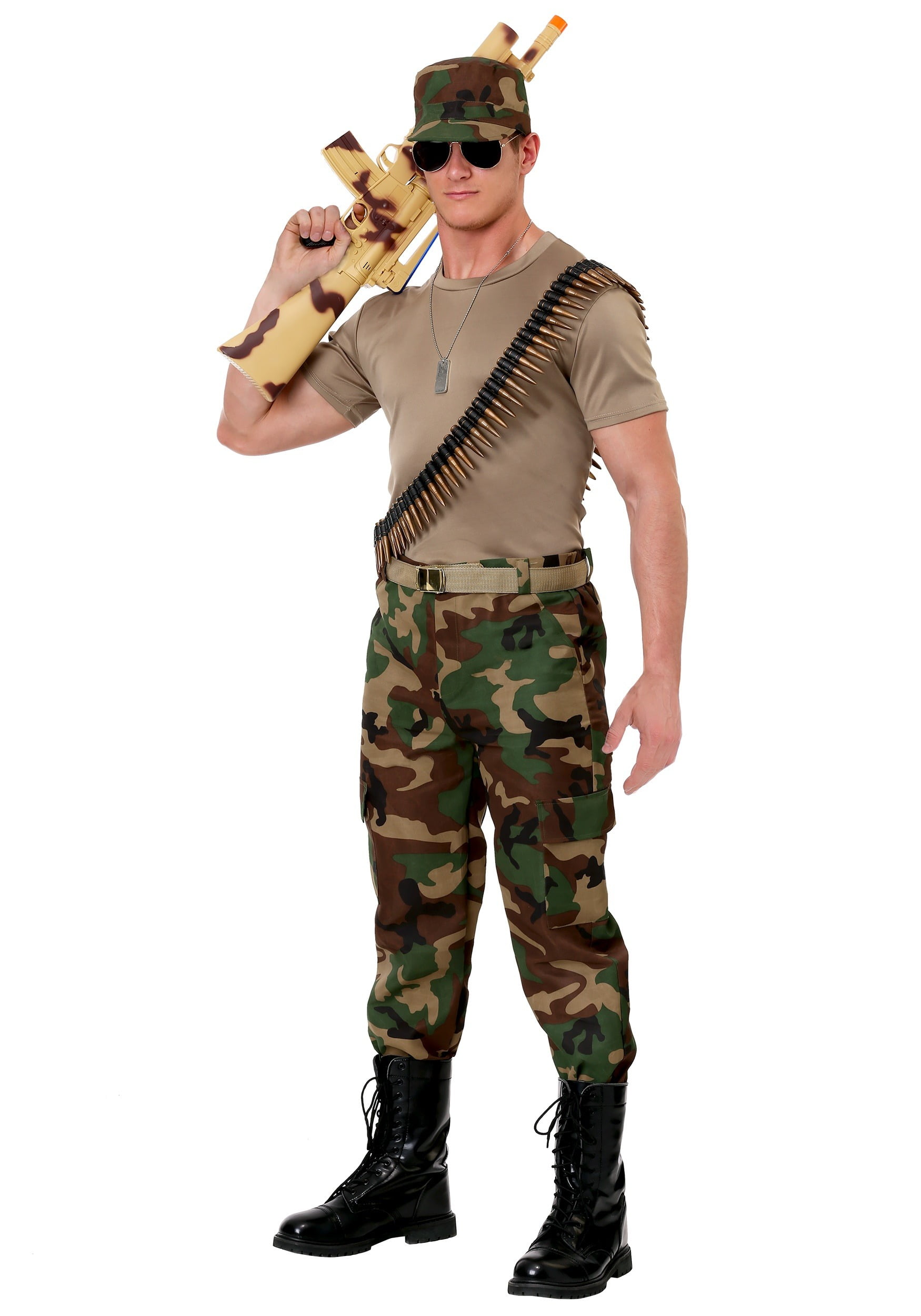 Men�s Camo Soldier Costume