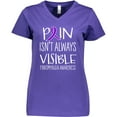 thumbnail image 3 of Inktastic Fibromyalgia Awareness Pain Isn't Always Visible Women's V-Neck T-Shirt, 3 of 5