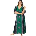 thumbnail image 6 of HAPPY BAY Women's Summer Loose Caftan Long Night Evening Gown Loungewear Dashiki House Dresses for Women 2X-3X Sea, Floral, 6 of 6