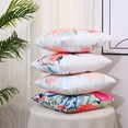 thumbnail image 4 of Set of 4 Throw Pillow Covers Peonies Summer Watercolor Floral Pink Flower Girly Pastel Mint Colorful Decorative Pillow Cases Home Decor Square 18x18 Inches Pillowcases, 4 of 6