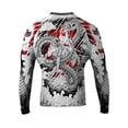 thumbnail image 2 of Raven Fightwear Men's Tiger and Dragon 1.0 Rash Guard MMA BJJ Black, 2 of 3