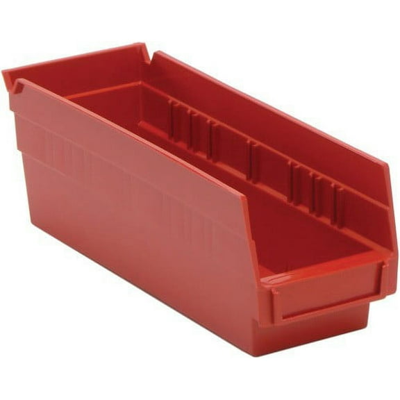 17 7/8" Deep x 8 3/8" Wide x 4" High Red Shelf Bin