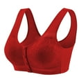 thumbnail image 2 of Bras for Women, Womans Solid Color Lace Front Buckle Elastic Style Large Size Bra Without Steel Rim, 2 of 3