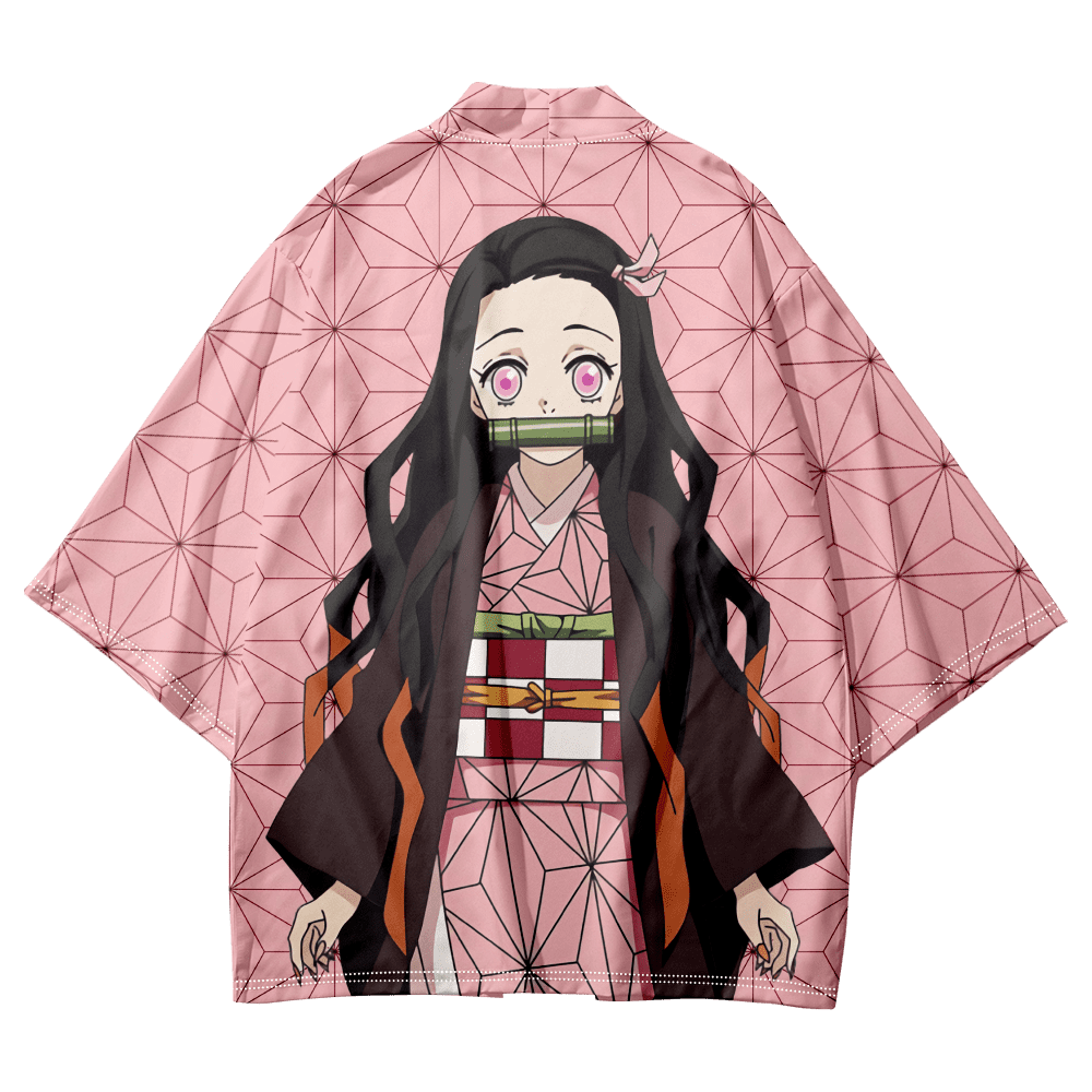 Demon Slayer Kamado Tanjirou Costume Kamado Nezuko Kimono Cardigan Anime  Jacket Coat Top for Unisex Adult Kids 