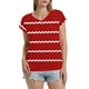 thumbnail image 4 of Eres Más Que una Camisa de Puntuación de Prueba Sexy de Manga Corta Lentejuelas Suelta Camisa de Blusa con Cuello en V, Poliéster, 4 of 8