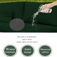thumbnail image 4 of Outdoor Sectional Replacement Cushion Set, 14 Pcs Waterproof Patio Sofa Cushions 4" Foam High-Density Couch Cushion for 8-Seat Sectional Rattan Conversation Sets(Liner&Cover) (Dark Green), 4 of 7