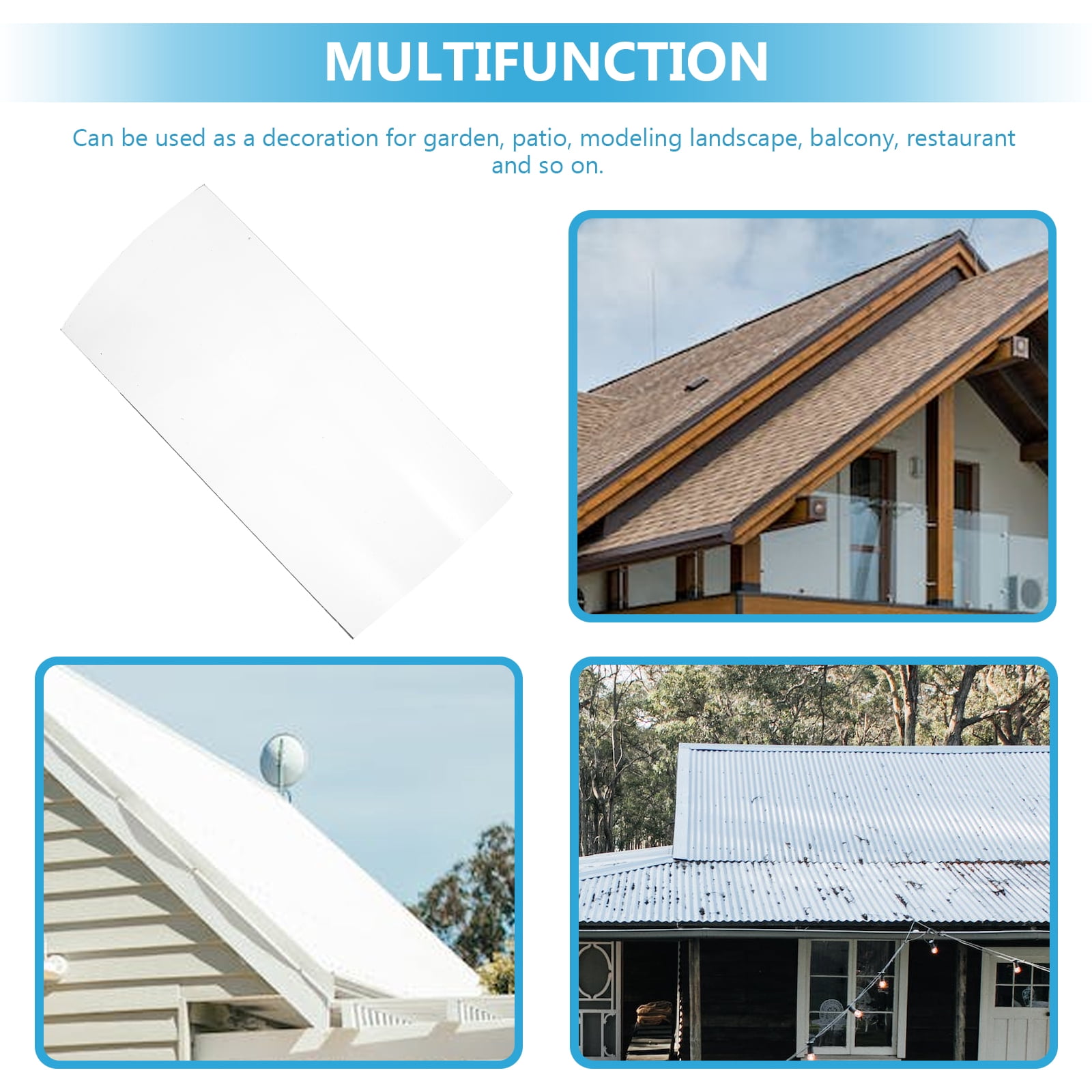 Transparent Glass Roof Tiles for Decoration Easy to Cut and Use Lightweight and Durable for Garden