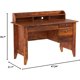 thumbnail image 2 of Eleanor Executive Desk Wood Grain Golden Cherry Freight Free Table Study Writing Office Furniture My Lux Decor Round, 2 of 6