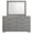Grey High Gloss - Dresser with Mirror, variant on Ives 6-drawer Dresser Cabinet Grey High Gloss