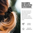 thumbnail image 4 of 3 Pcs Chouchous Simples Bandeaux Porte-Queue Accessoires Cheveux Femmes Noir, 4 of 8