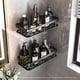 thumbnail image 1 of Estante de almacenamiento para baño, cesta de red de almacenamiento de aluminio sin perforaciones, colgante de hardware para baño, estante de almacenamiento autoadhesivo para baño, 1 of 5
