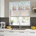 thumbnail image 4 of 2 Pack Valances for Window, Happy Easter Short Curtains for Kitchen Bedroom Living Room, Cute Bunny Colorful Eggs Spring Flowers Blue Purple Small Window Treatment Valance Drapes 42 x 12 Inch, 4 of 8