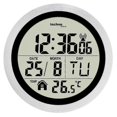 thumbnail image 1 of IP4 Waterproof Bathroom Radio Wall Clock Silver, 1 of 2