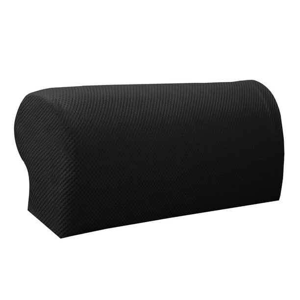 Paquete de 2 Fundas elásticas Perfecl para Reposabrazos de sofá Negro